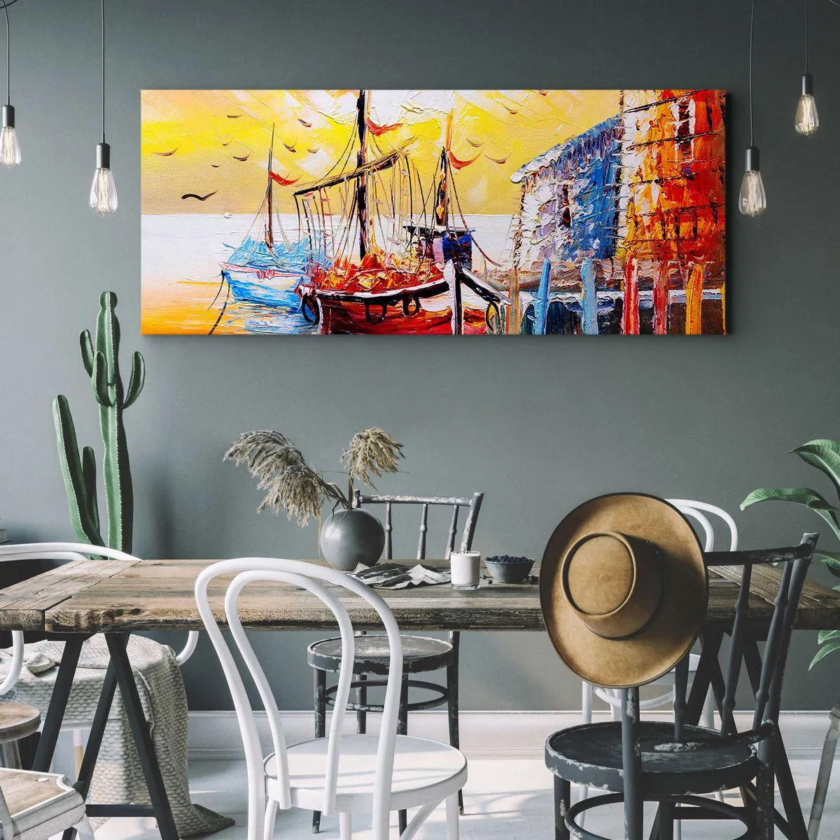Bild auf Leinwand - Leinwandbild - Glückliche Rückkehr - 90x30 cm