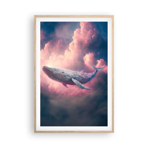 Poster in einem Rahmen aus heller Eiche - Reibe deine Augen - 61x91 cm