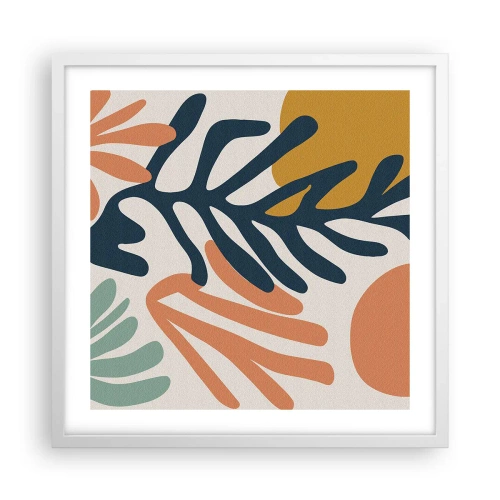 Poster in einem weißen Rahmen - Korallenmeere - 50x50 cm