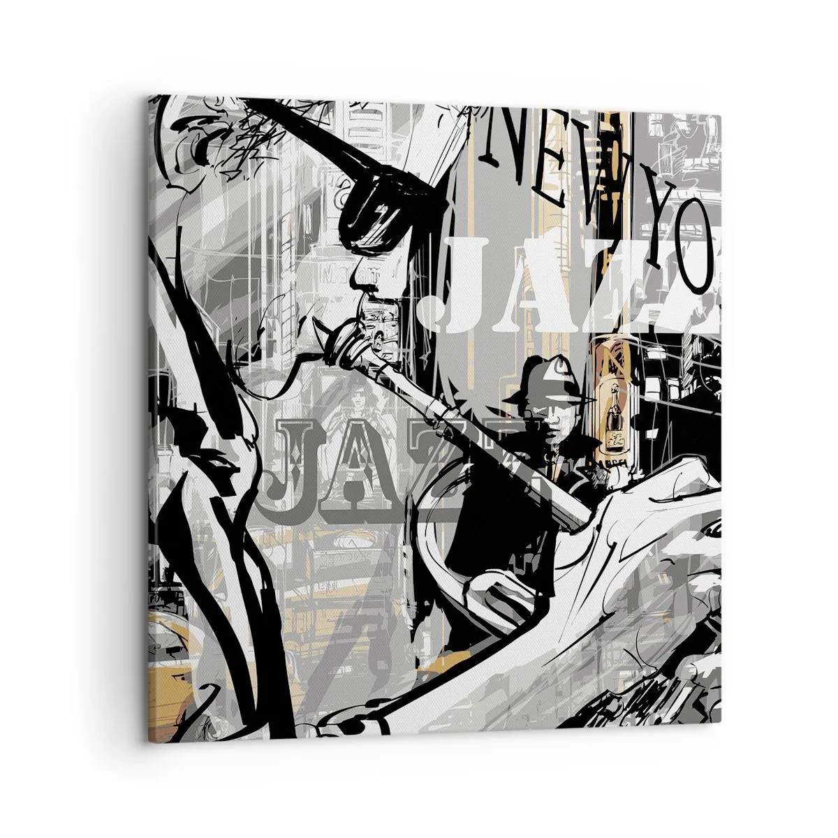 Bild auf Leinwand - Leinwandbild - Im Rhythmus von New York - 50x50 cm