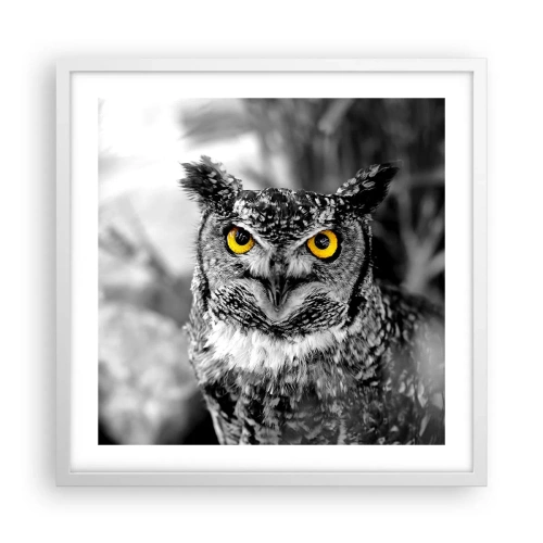 Poster in einem weißen Rahmen - Nichts wird sich verstecken - 50x50 cm
