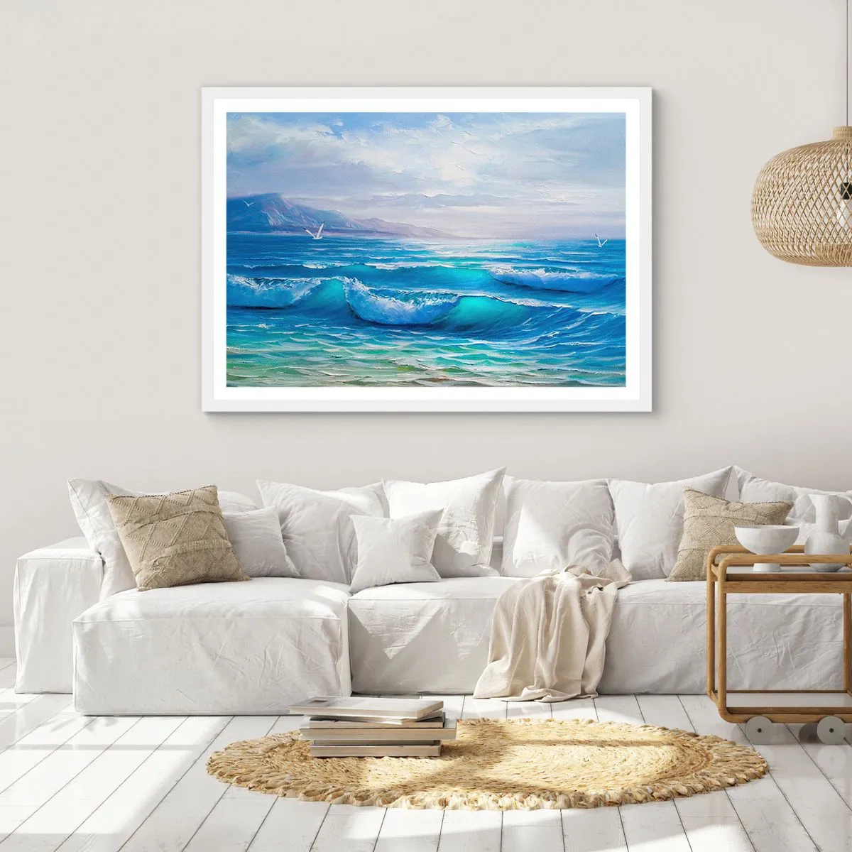 Poster in einem weißen Rahmen - Es bringt Erleichterung - 70x50 cm