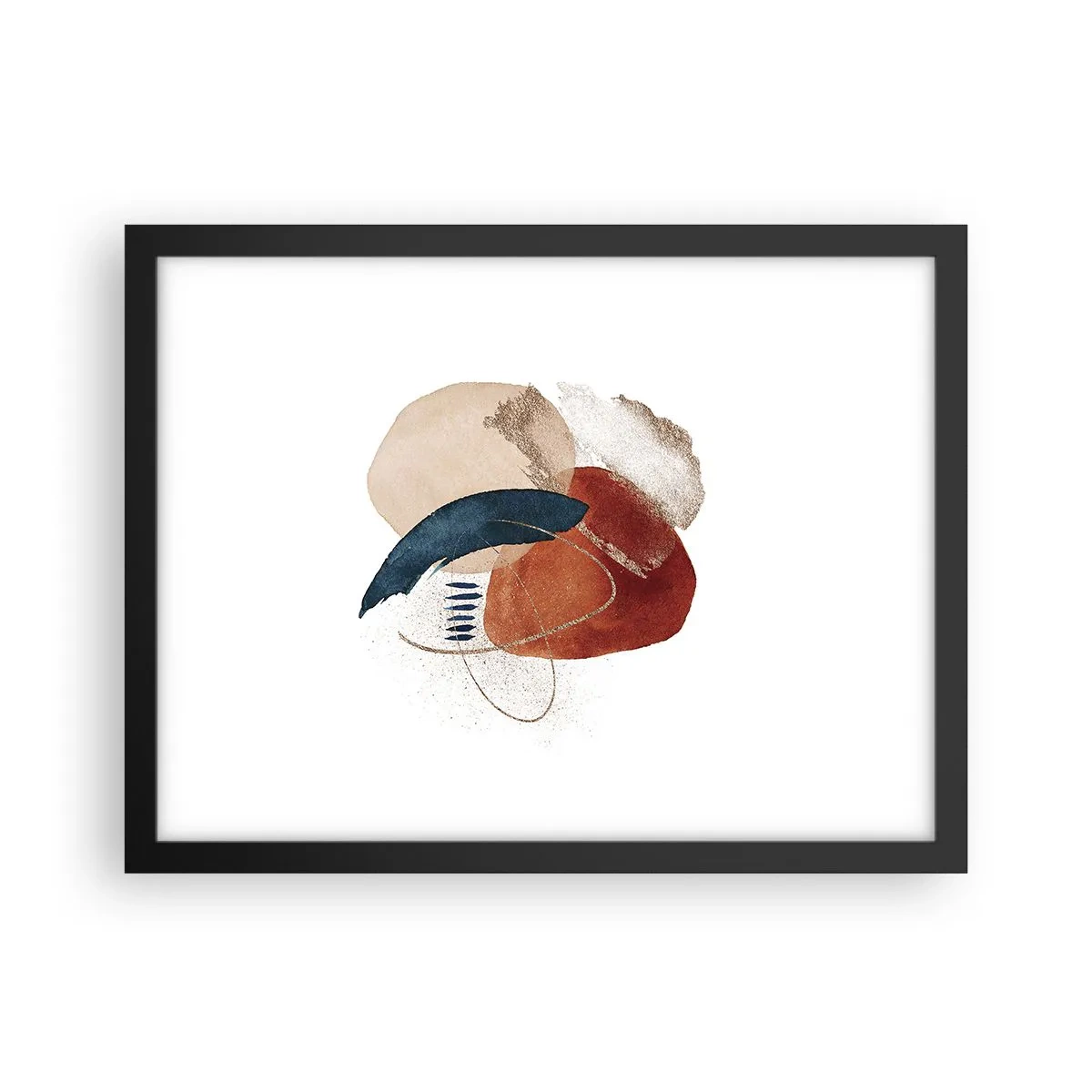 Poster in einem schwarzem Rahmen - Ovale Komposition - 40x30 cm