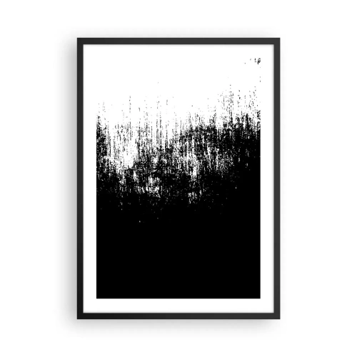 Poster in einem schwarzem Rahmen - Abstrakte Komposition in Schwarzweiß - 50x70cm - Und der Gewinner ist ... - Moderne Wanddekoration für Wohnzimmer und Schlafzimmer ARTTOR