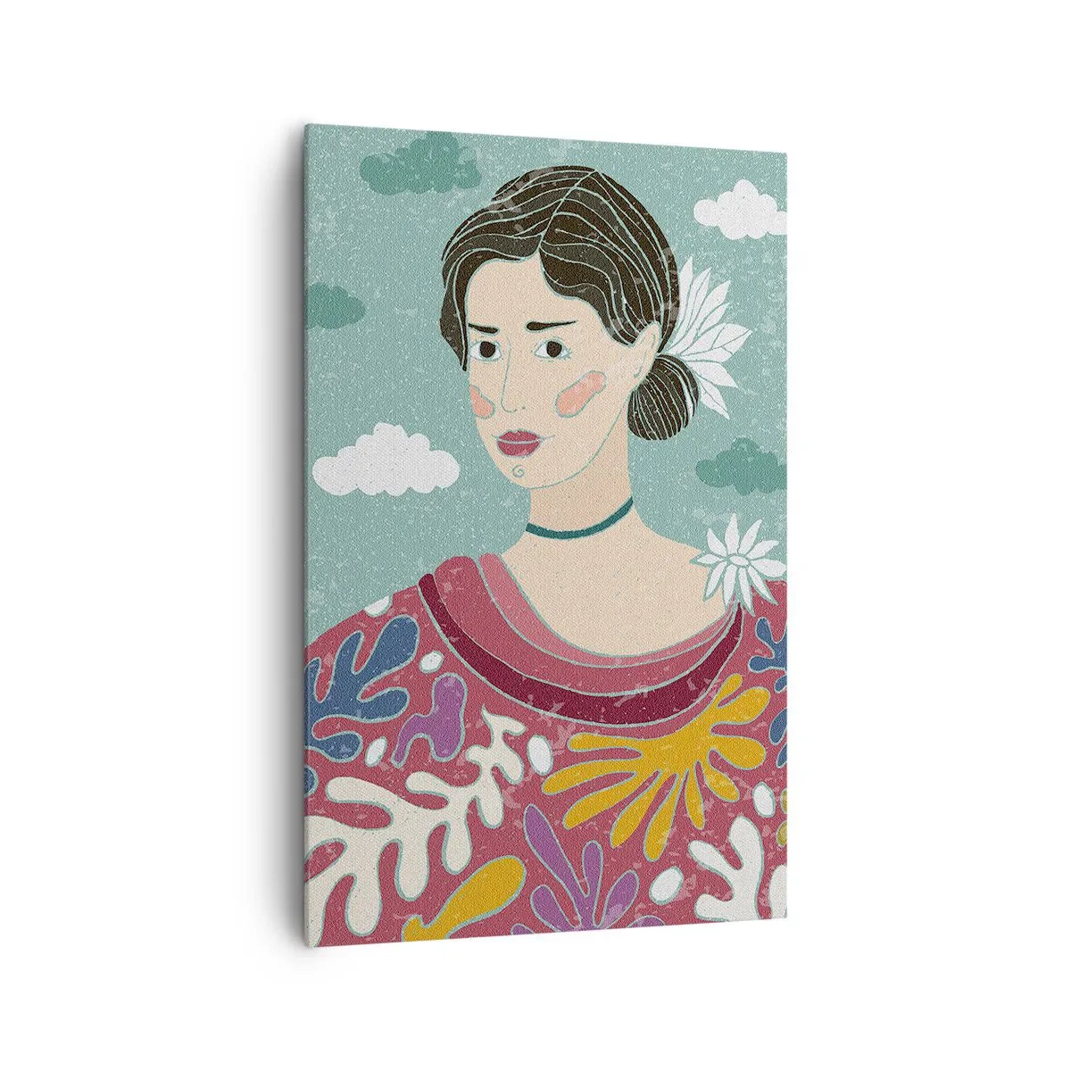 Bild auf Leinwand - Leinwandbild - Mit Melancholie im Blick - 80x120 cm