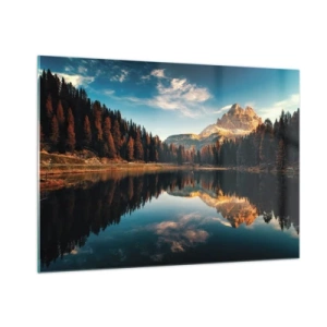 Glasbild - Bild auf glas - Doppellandschaft - 100x70cm - Doppelte Landschaft - Moderne Wanddekoration für Wohnzimmer und Schlafzimmer ARTTOR