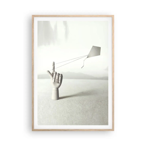 Poster in einem Rahmen aus heller Eiche - Kraftprobe - 70x100 cm