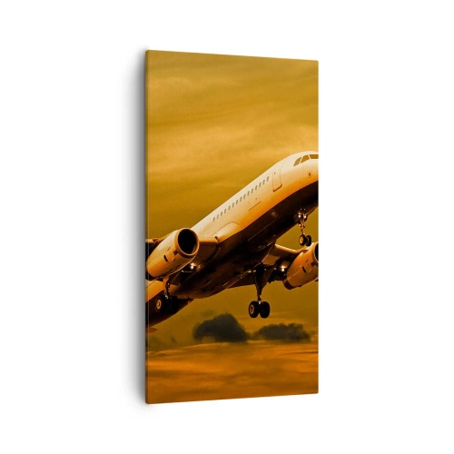 Bild auf Leinwand - Leinwandbild - Flug der Sonne entgegen - 55x100 cm