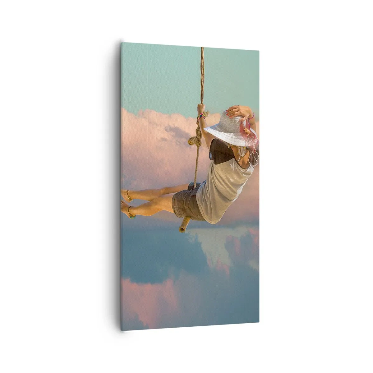 Bild auf Leinwand - Leinwandbild - Spaß in den Wolken - 65x120 cm