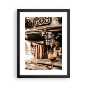 Poster in einem schwarzem Rahmen - Kaffeeglanz - 30x40 cm