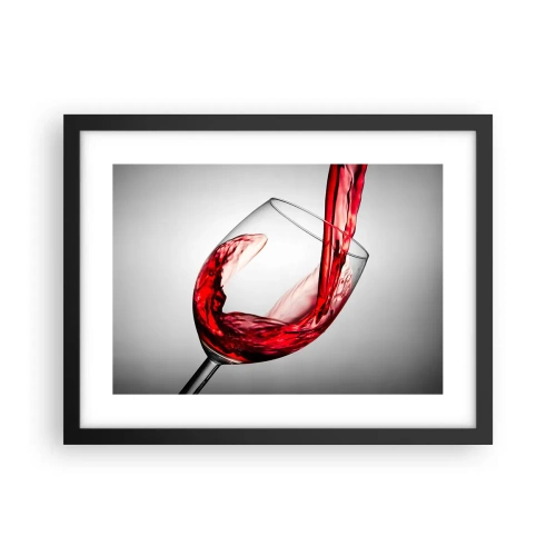 Poster in einem schwarzem Rahmen - Farbe – Bewegung – Klang - 40x30 cm