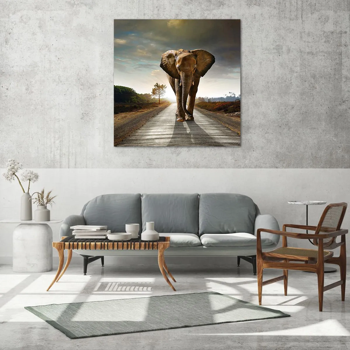 Glasbild - Bild auf glas - Und schon gar nicht in einem Porzellanlager - 50x50 cm