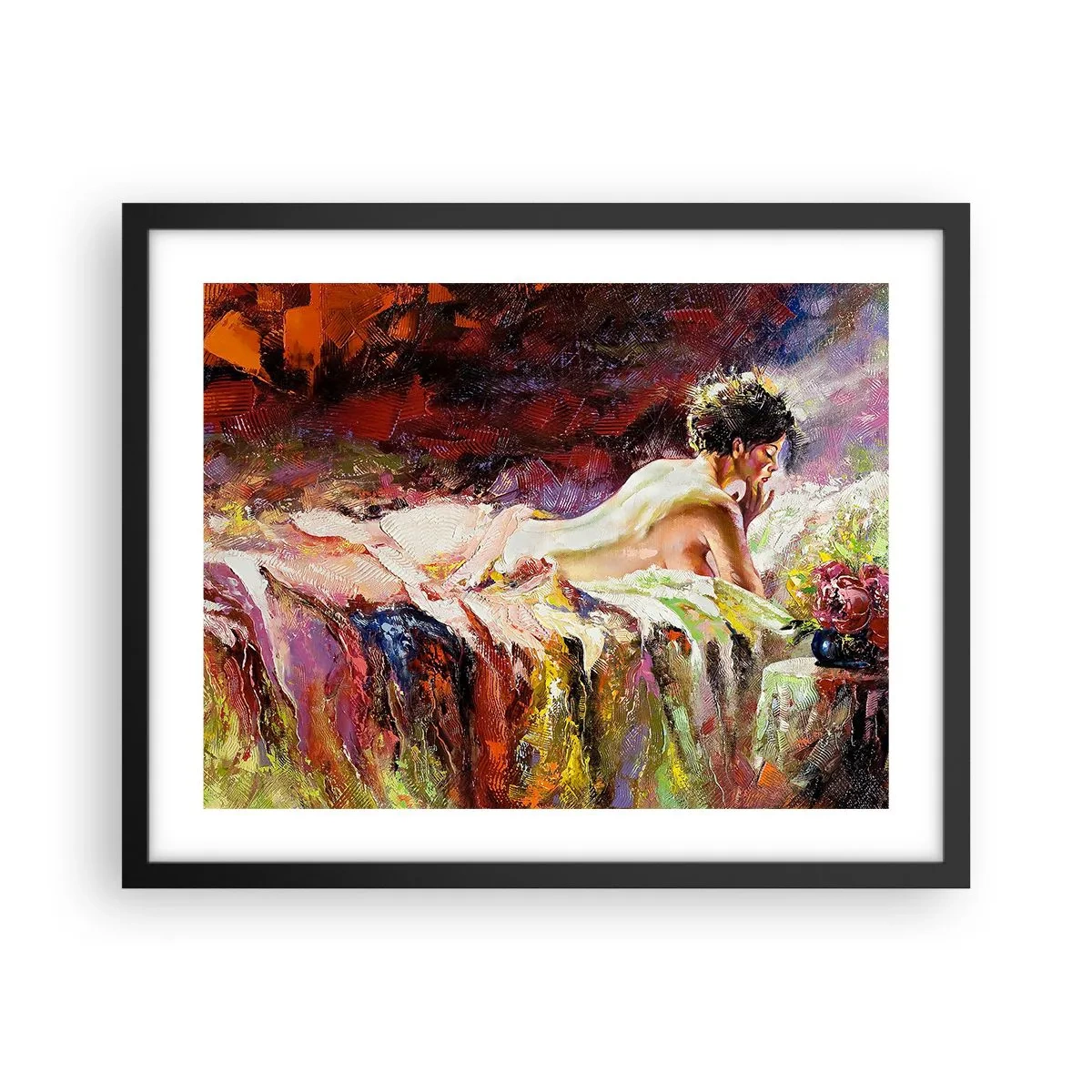 Poster in einem schwarzem Rahmen - Venus in Gedanken - 50x40 cm