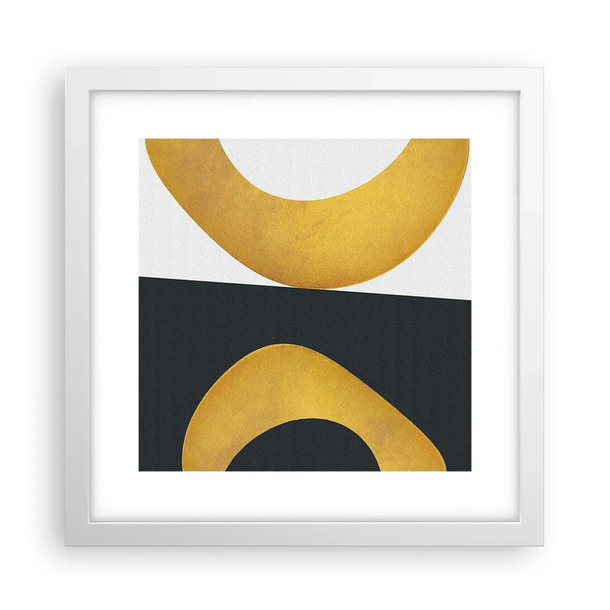 Poster in einem weißen Rahmen - Erstens: Gold - 30x30 cm