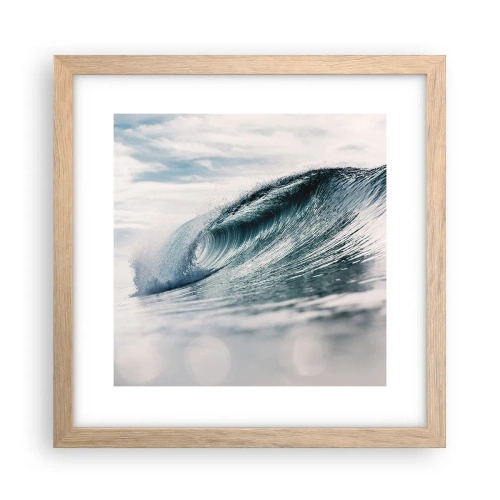 Poster in einem Rahmen aus heller Eiche - Wasserspitze - 30x30 cm