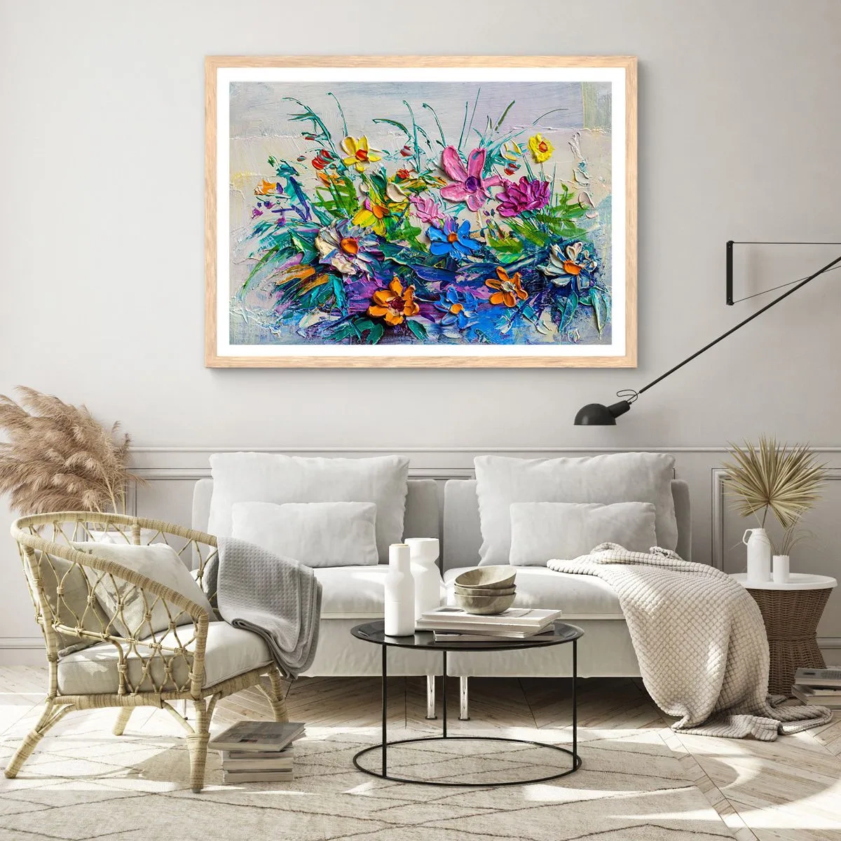 Poster in einem Rahmen aus heller Eiche - Überhaupt kein Stillleben - 100x70 cm