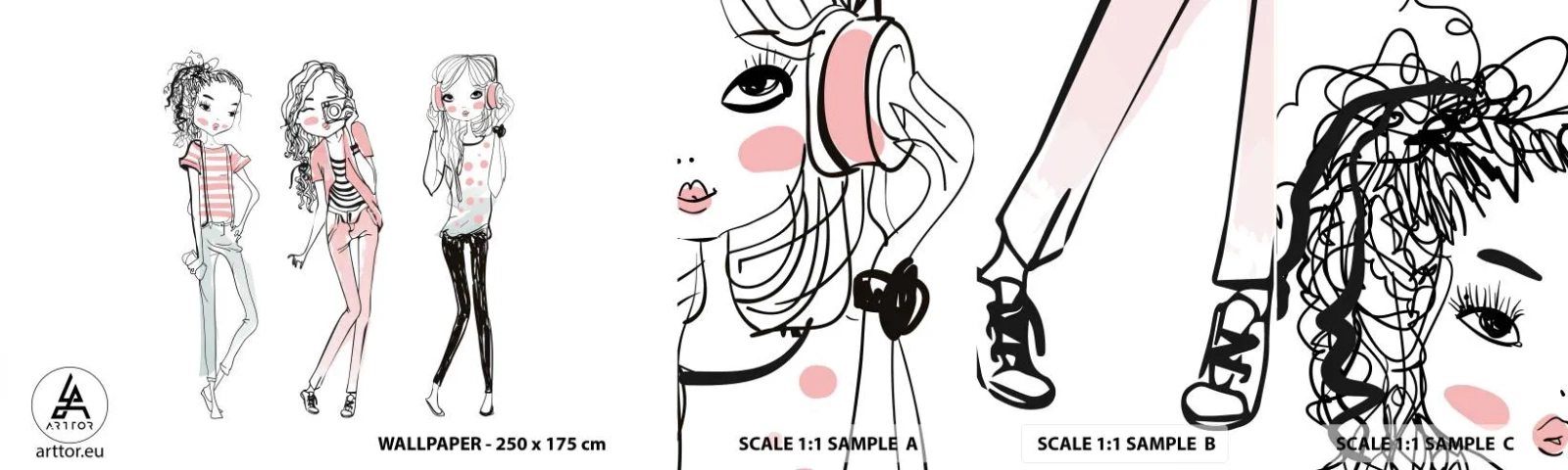 Fototapetenmuster Standard Eco - Es wird, es wird Spaß machen - Jugend, Mädchen, Teenager - 100x30 cm