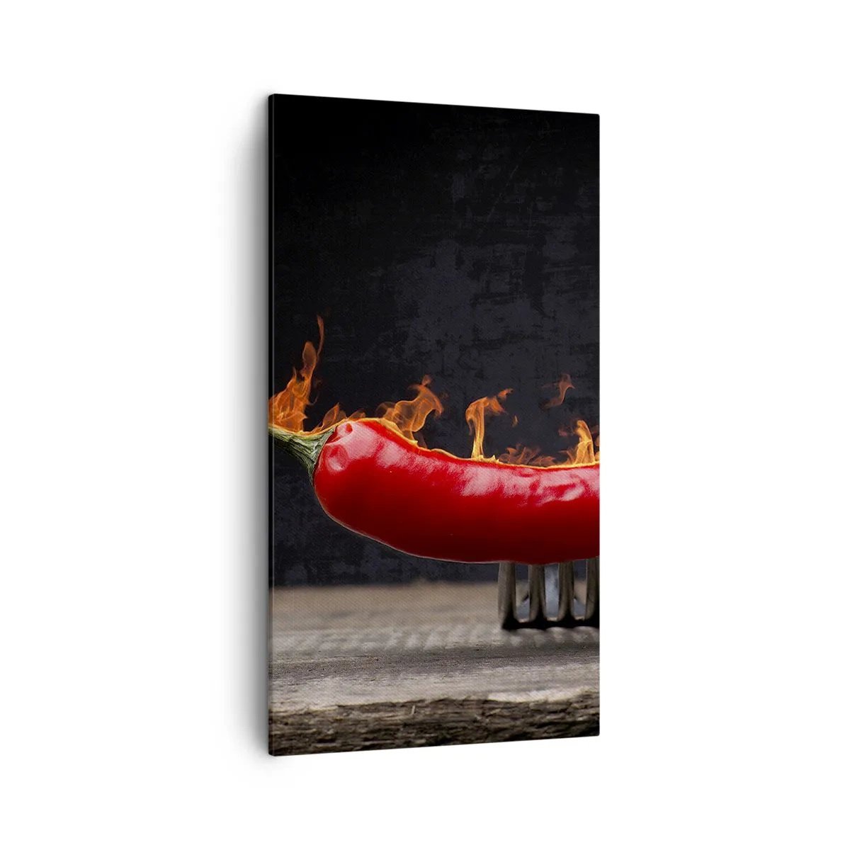 Bild auf Leinwand - Leinwandbild - Eine feurige Vorspeise - 45x80 cm