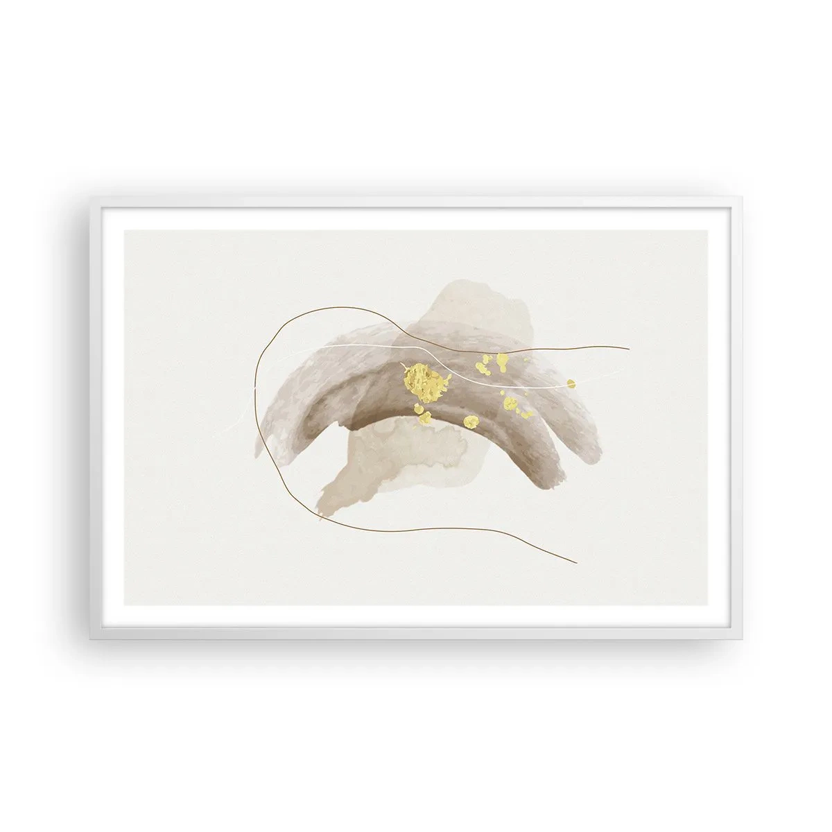 Poster in einem weißen Rahmen - Im Weltraum begegnet - 91x61 cm