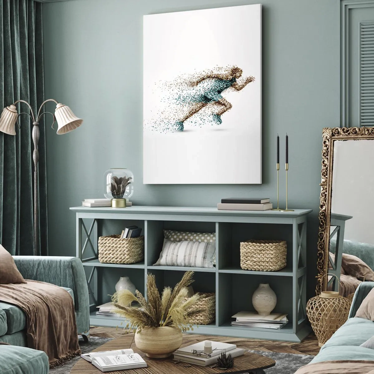 Bild auf Leinwand - Leinwandbild - Das Leben ist ein Lauf - 45x80 cm