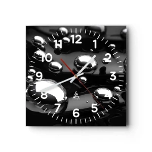 Wanduhr - Glasuhr - Aus der schwarzen Wassertiefe - 40x40 cm