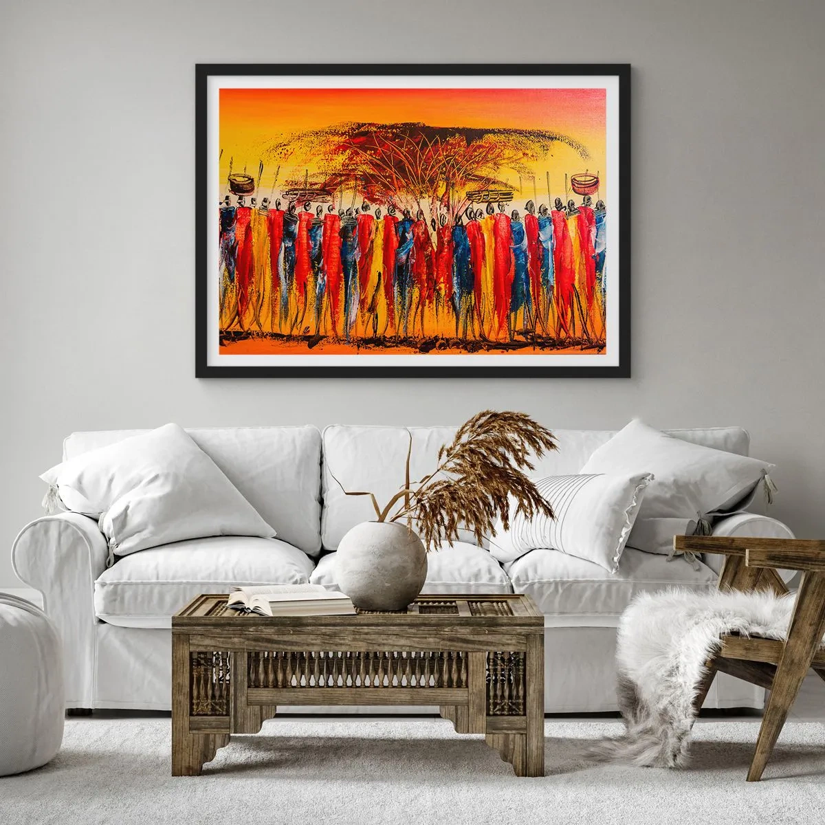 Poster in einem schwarzem Rahmen - Dort, dort, dort gehen sie - 91x61 cm