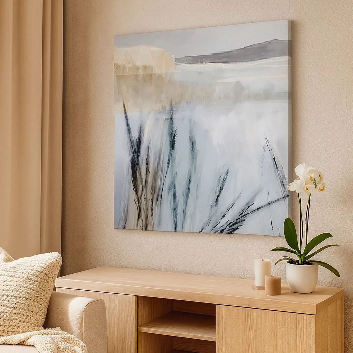 Bild auf Leinwand - Leinwandbild - Winterfelder - 30x30 cm