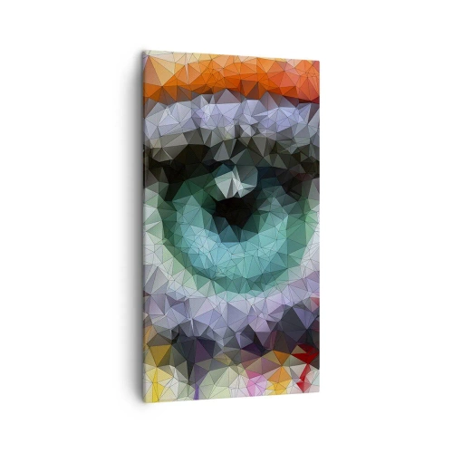 Bild auf Leinwand - Leinwandbild - Kristallines Leuchten der Augen - 45x80 cm