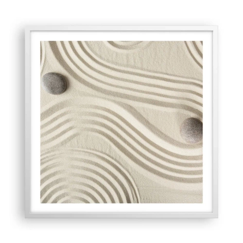 Poster in einem weißen Rahmen - Ein Hauch von Wärme - 60x60 cm