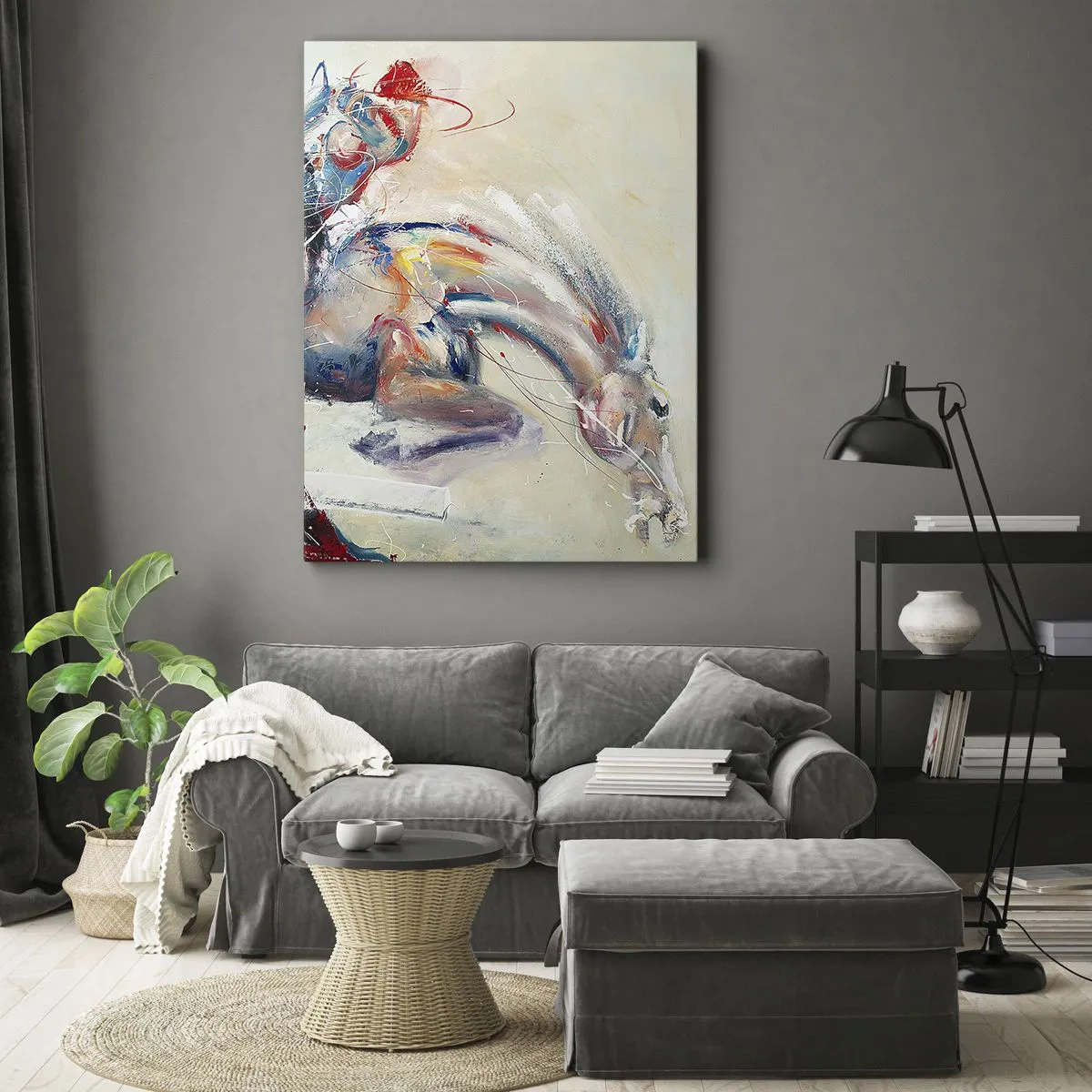 Bild auf Leinwand - Leinwandbild - Warte, wir gehen - 65x120 cm