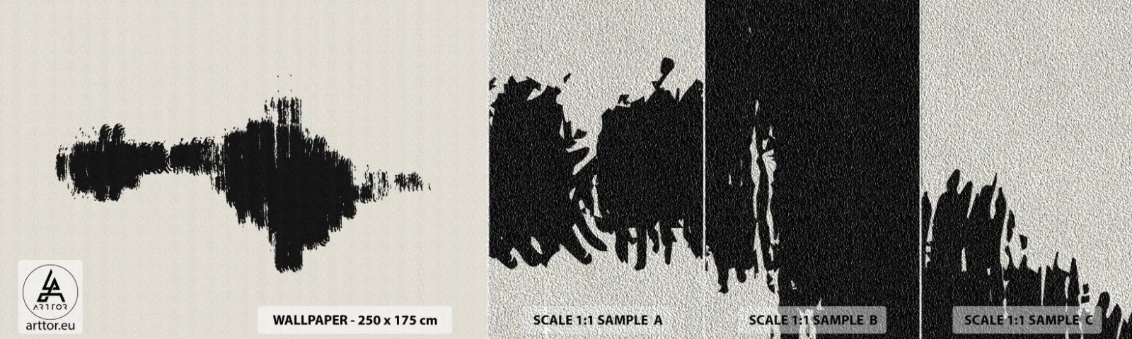 Fototapeten Muster Premium Sand - Schwingungen der Fantasie - Zeitgenössisch, Abstraktion, skandinavisch - 100x30 cm