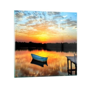 Glasbild - Bild auf glas - Schauen, hören, meditieren - 30x30 cm