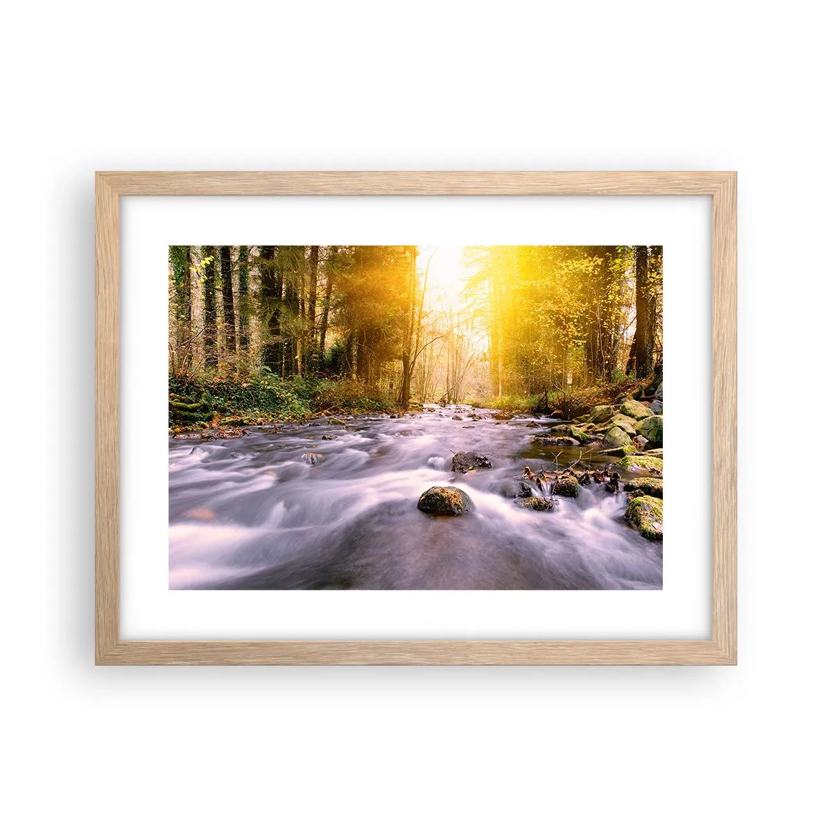 Poster in einem Rahmen aus heller Eiche - Malachit im Silber- und Goldrahmen - 40x30 cm