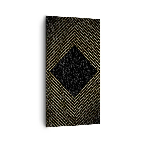 Bild auf Leinwand - Leinwandbild - Geometrie im glamourösen Stil - 55x100 cm