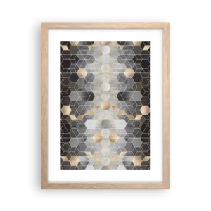 Poster in einem Rahmen aus heller Eiche - Diamant-Komposition - 30x40 cm