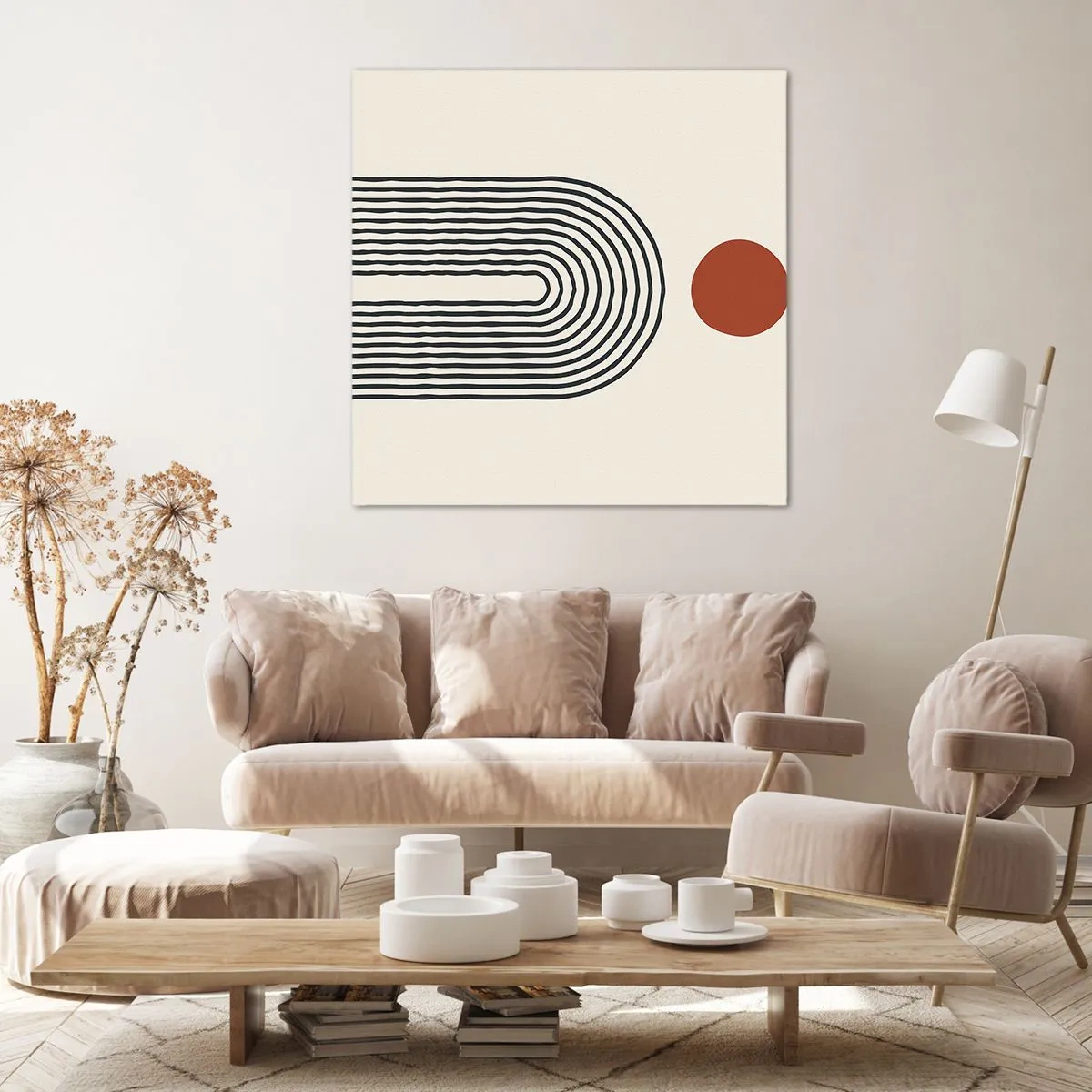 Bild auf Leinwand - Leinwandbild - Magnetismus von Formen und Farben - 50x50 cm