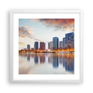 Poster in einem weißen Rahmen - Die monumentale Ruhe von Paris - 40x40 cm