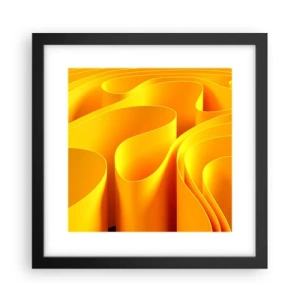 Poster in einem schwarzem Rahmen - Wie Sonnenwellen - 30x30 cm