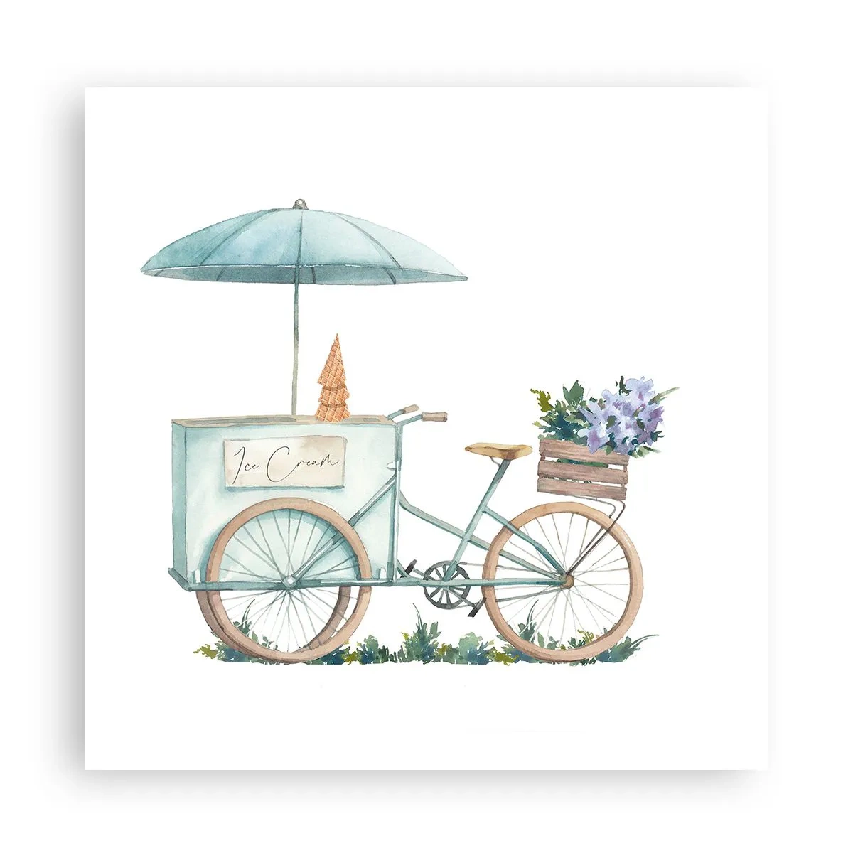 Poster - Süße Erinnerung an den Sommer - 60x60 cm