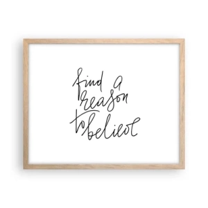 Poster in einem Rahmen aus heller Eiche - Es ist möglich - 50x40 cm