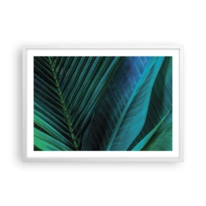 Poster in einem weißen Rahmen - Die Anatomie des Grüns - 70x50 cm