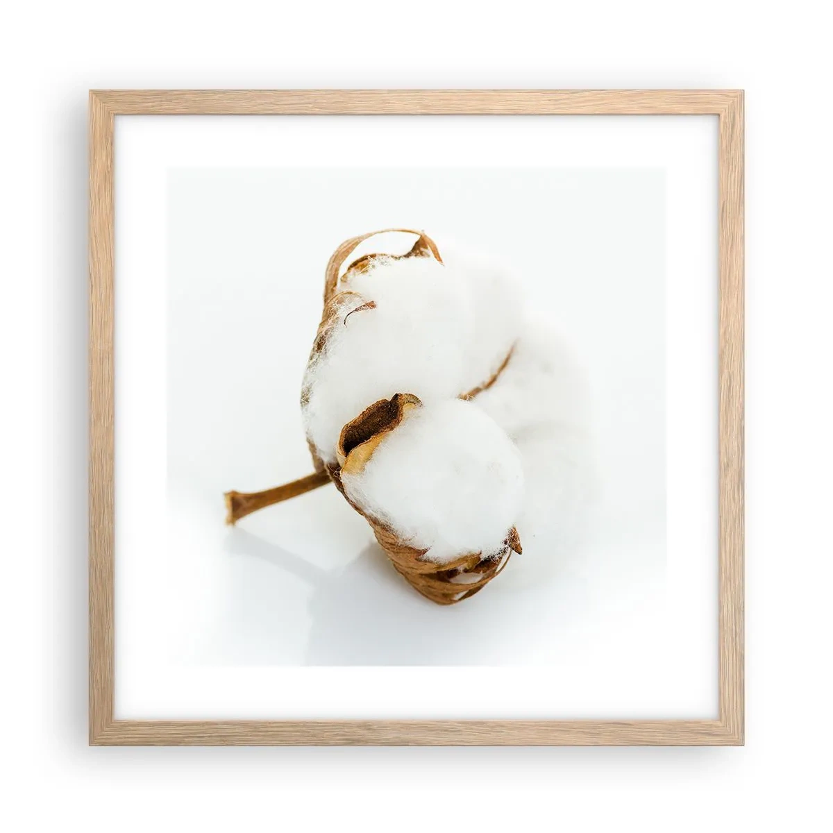 Poster in einem Rahmen aus heller Eiche - Von Natur aus weich - 40x40 cm