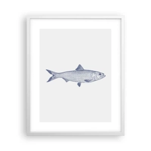 Poster in einem weißen Rahmen - Grüße aus den nördlichen Meeren - 40x50 cm