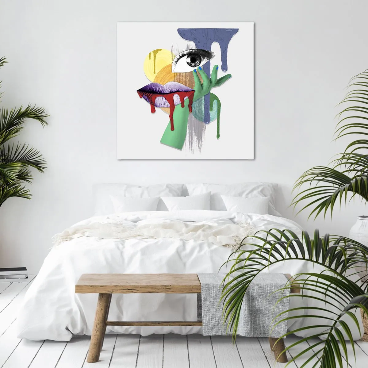 Bild auf Leinwand - Leinwandbild - Ein dekonstruiertes Porträt - 50x50 cm