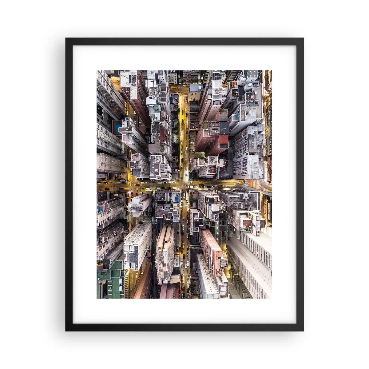 Poster in einem schwarzem Rahmen - Grüße aus Hongkong - 40x50 cm