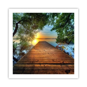 Poster - Nimm dir Zeit, setz dich hin - 60x60 cm