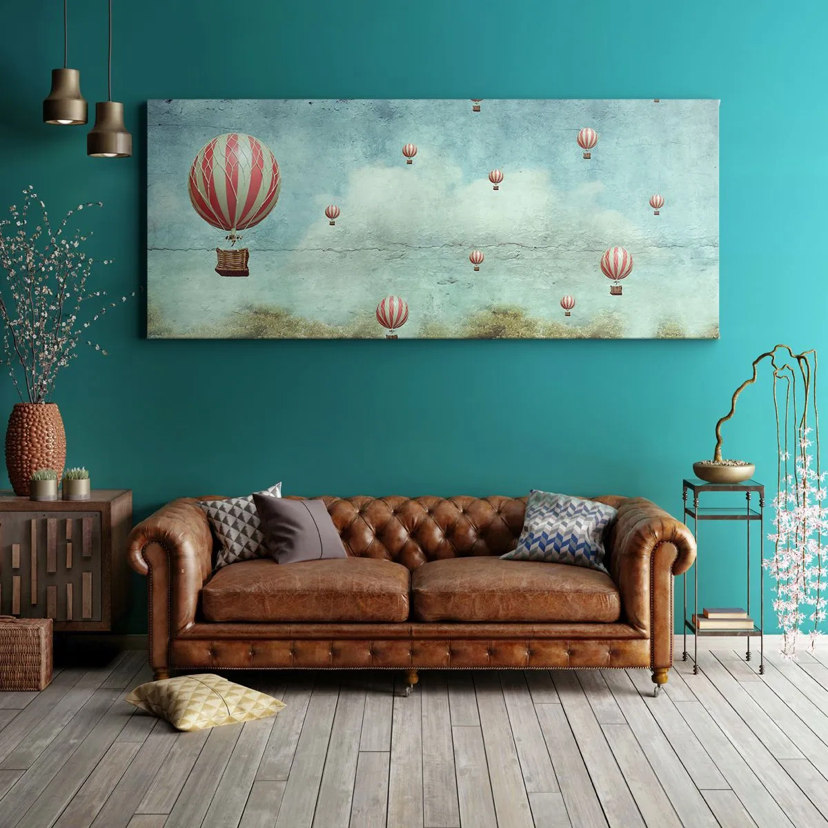 Bild auf Leinwand - Leinwandbild - Frei von der Hektik des Lebens - 100x40 cm