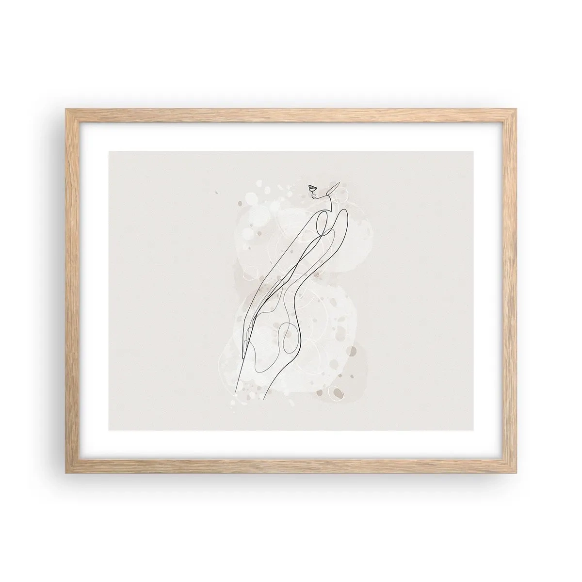 Poster in einem Rahmen aus heller Eiche - Der Blick schweift - 50x40 cm