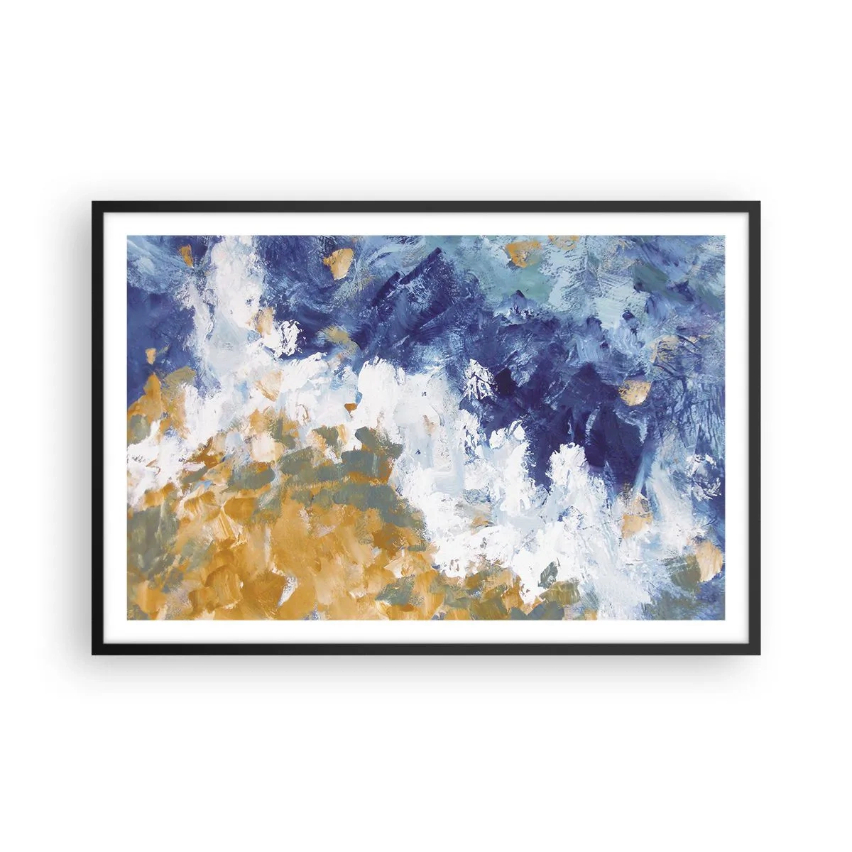 Poster in einem schwarzem Rahmen - Tanz der Naturelemente - 91x61 cm