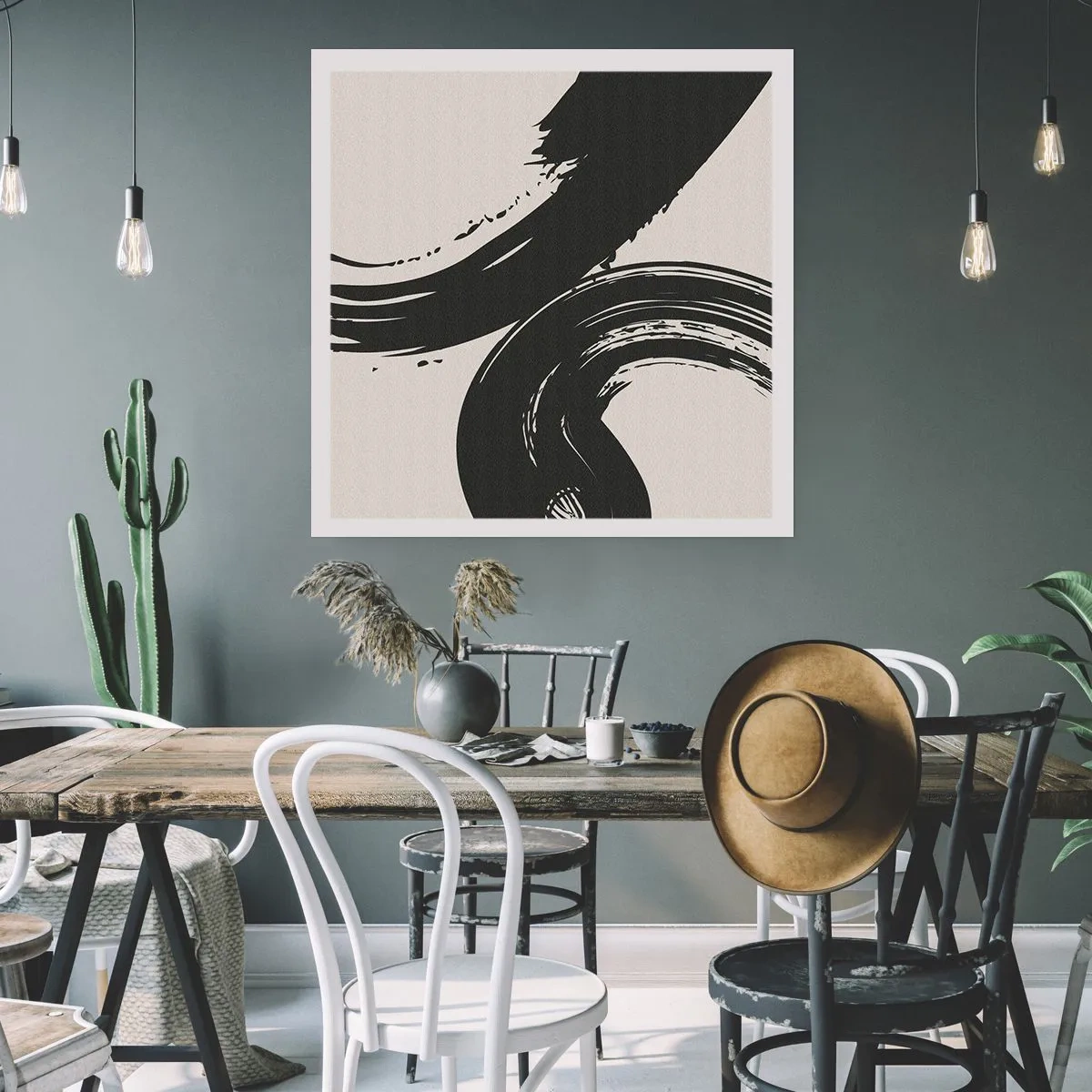 Poster - Ausladend und kreisförmig - 40x40 cm